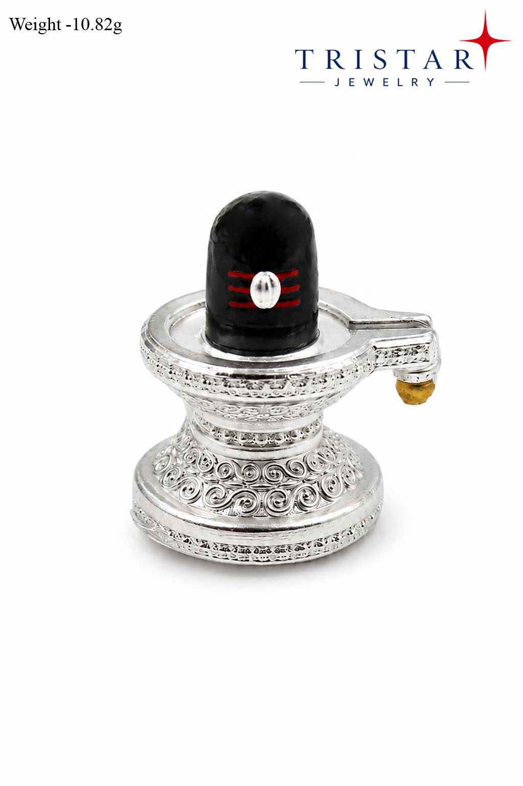 Silver Black Shivling with Abhishek Dhara