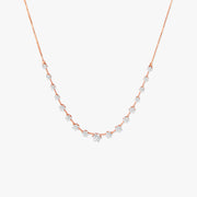 14K Rose Gold Lab-Grown Diamond Floral Necklace