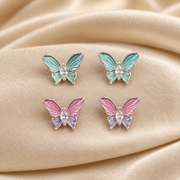 Butterfly Enamel Stud Earrings