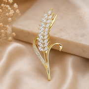 Wheat Leaf Unisex Brooch