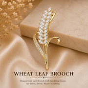 Wheat Leaf Unisex Brooch