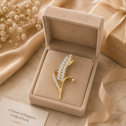 Wheat Leaf Unisex Brooch