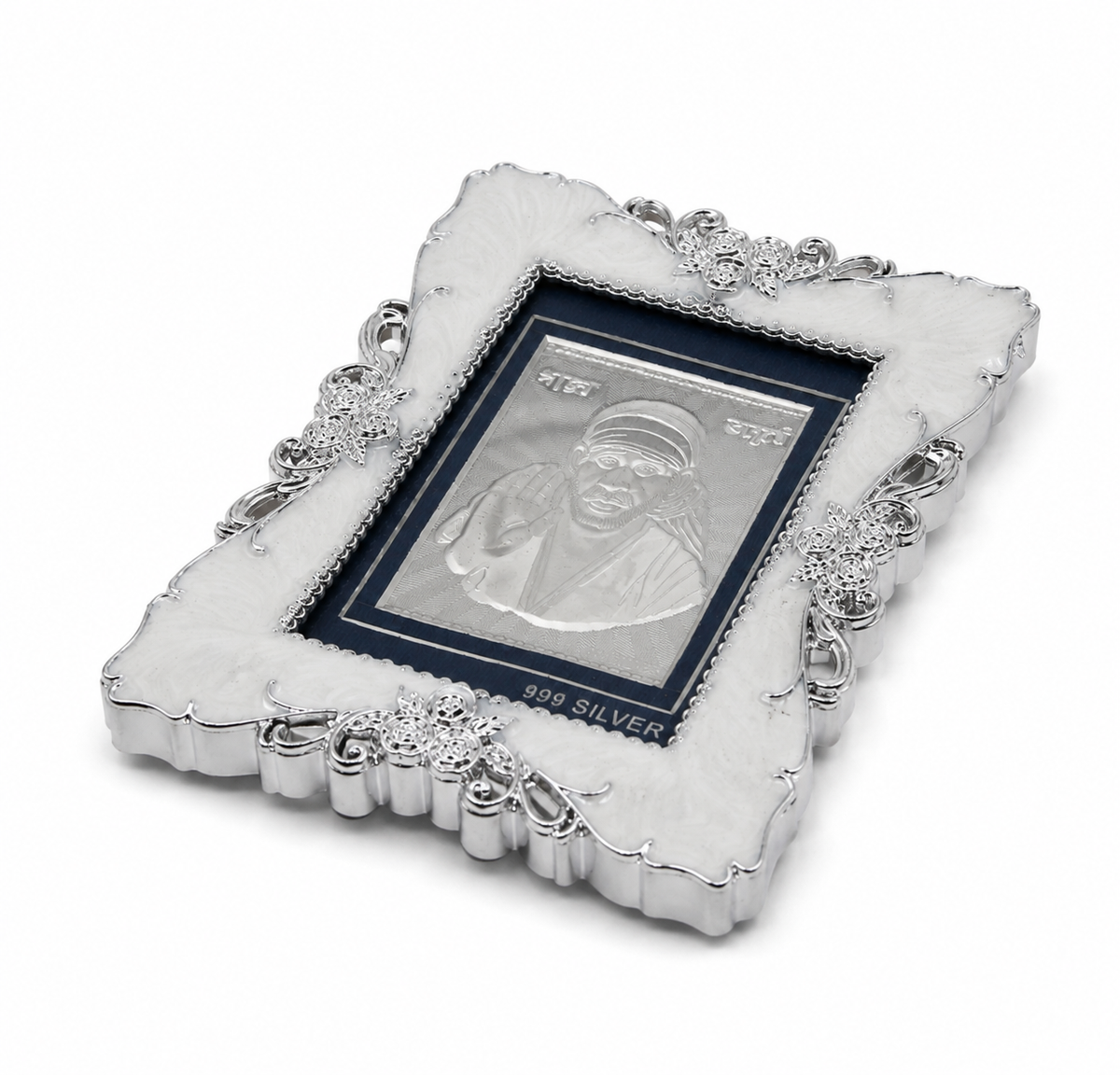 999 Silver Sai Baba Photo Frame