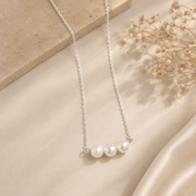Pearl Silver Chain Necklace