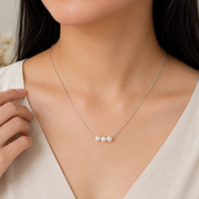 Pearl Silver Chain Necklace