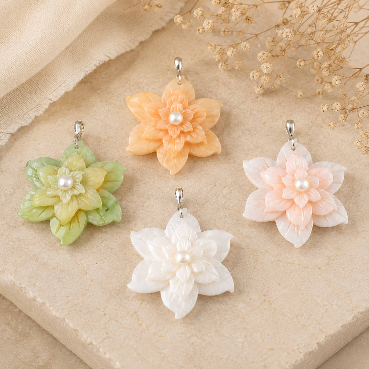 MOP Flower Pendant