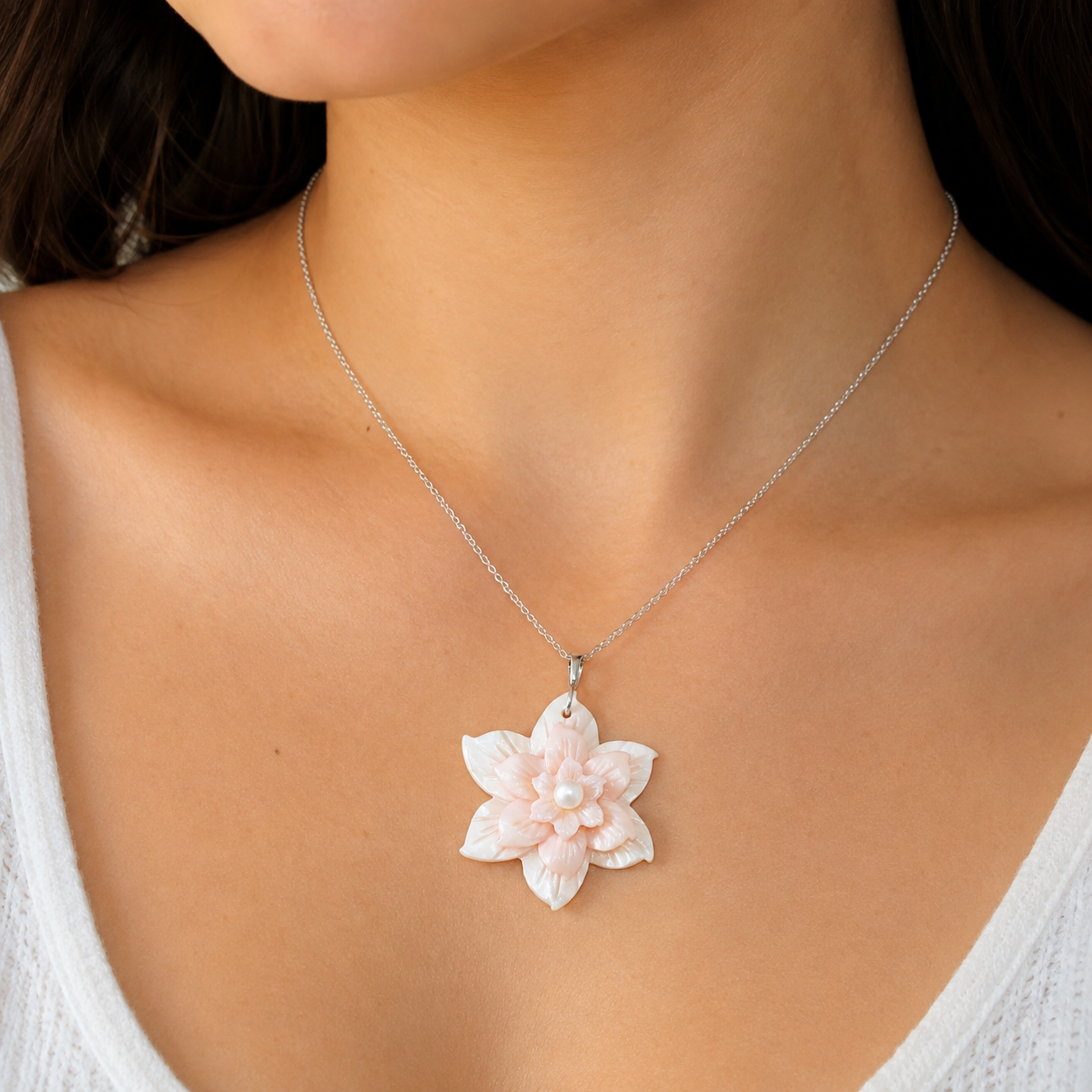 MOP Flower Pendant