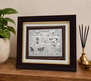 999 Pure Silver Lakshmi Ganesha Frame