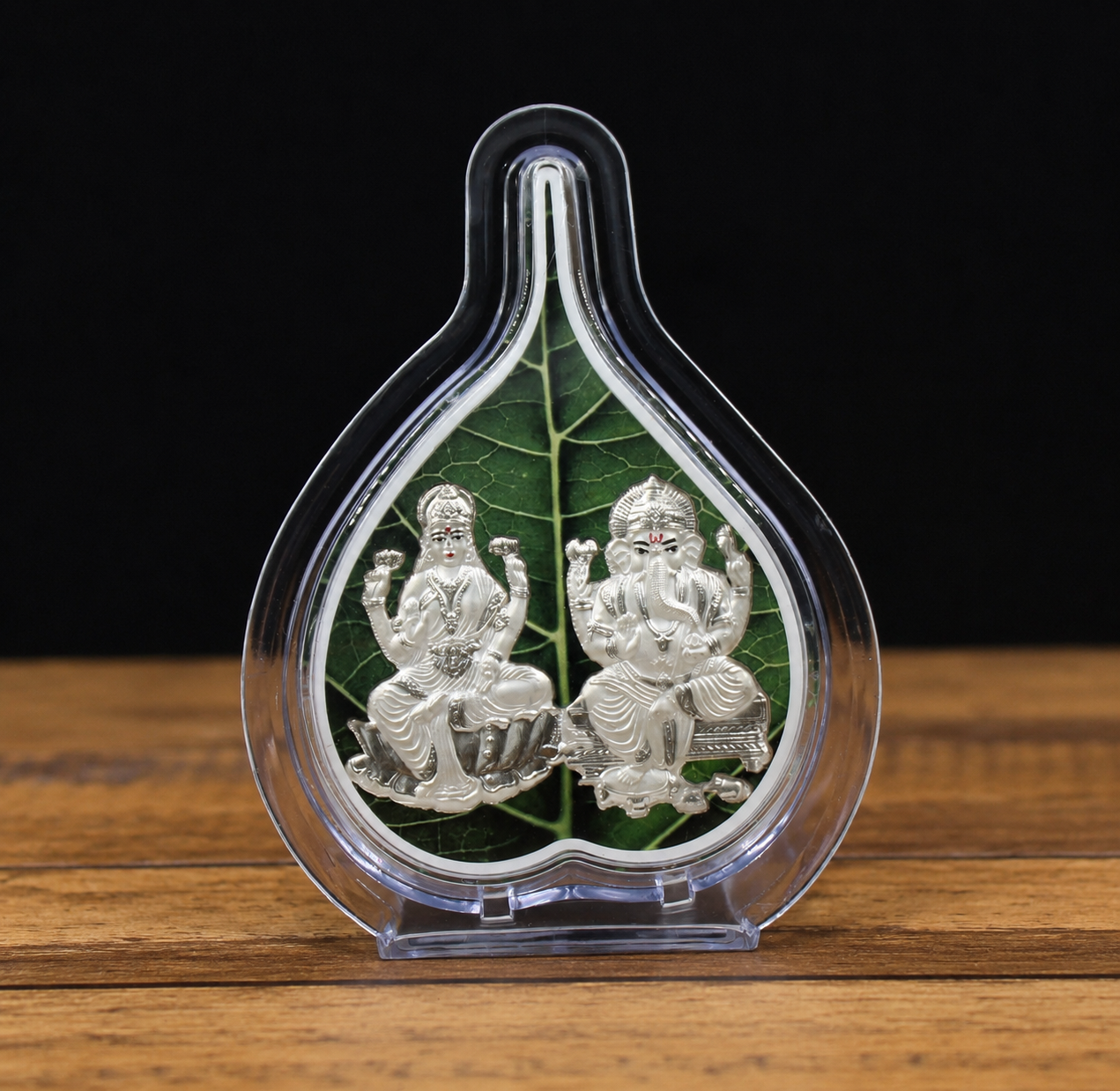 Silver Lakshmi Ganesh Decorative Idol Stand