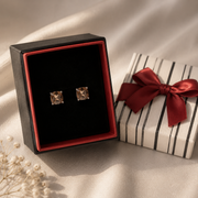 Silver Smoky Quartz Stud Earrings
