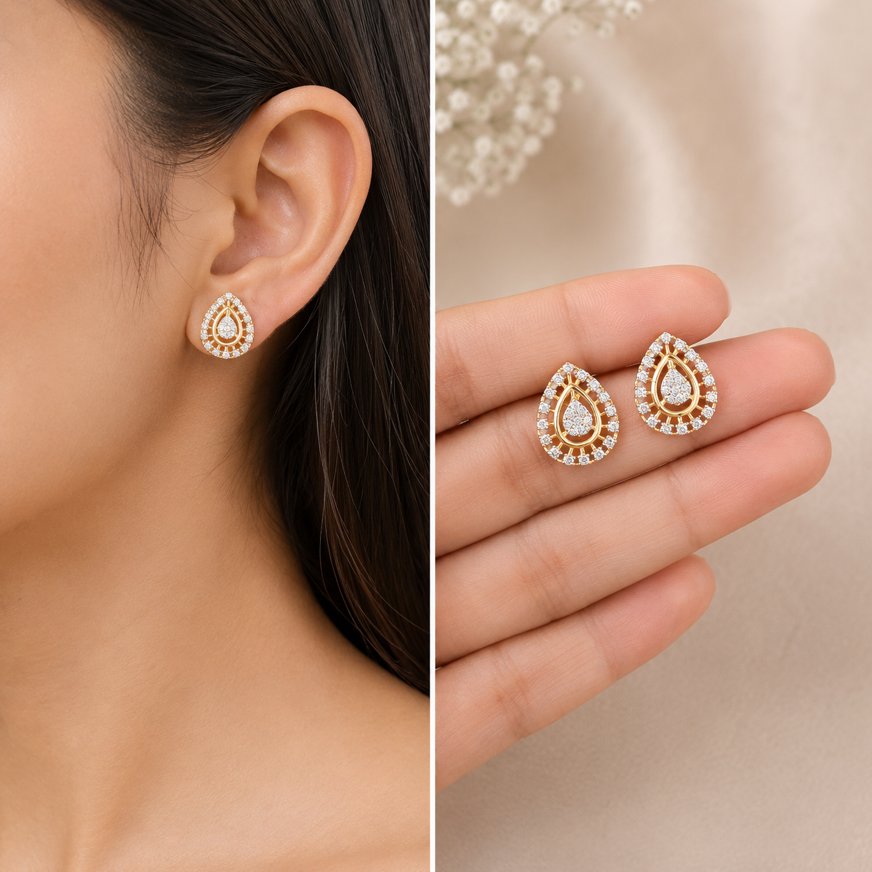 Silver Gold-Plated Pendant Set