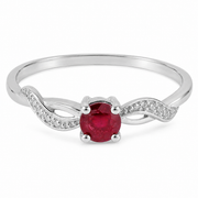 Gold Natural Ruby Diamond Ring