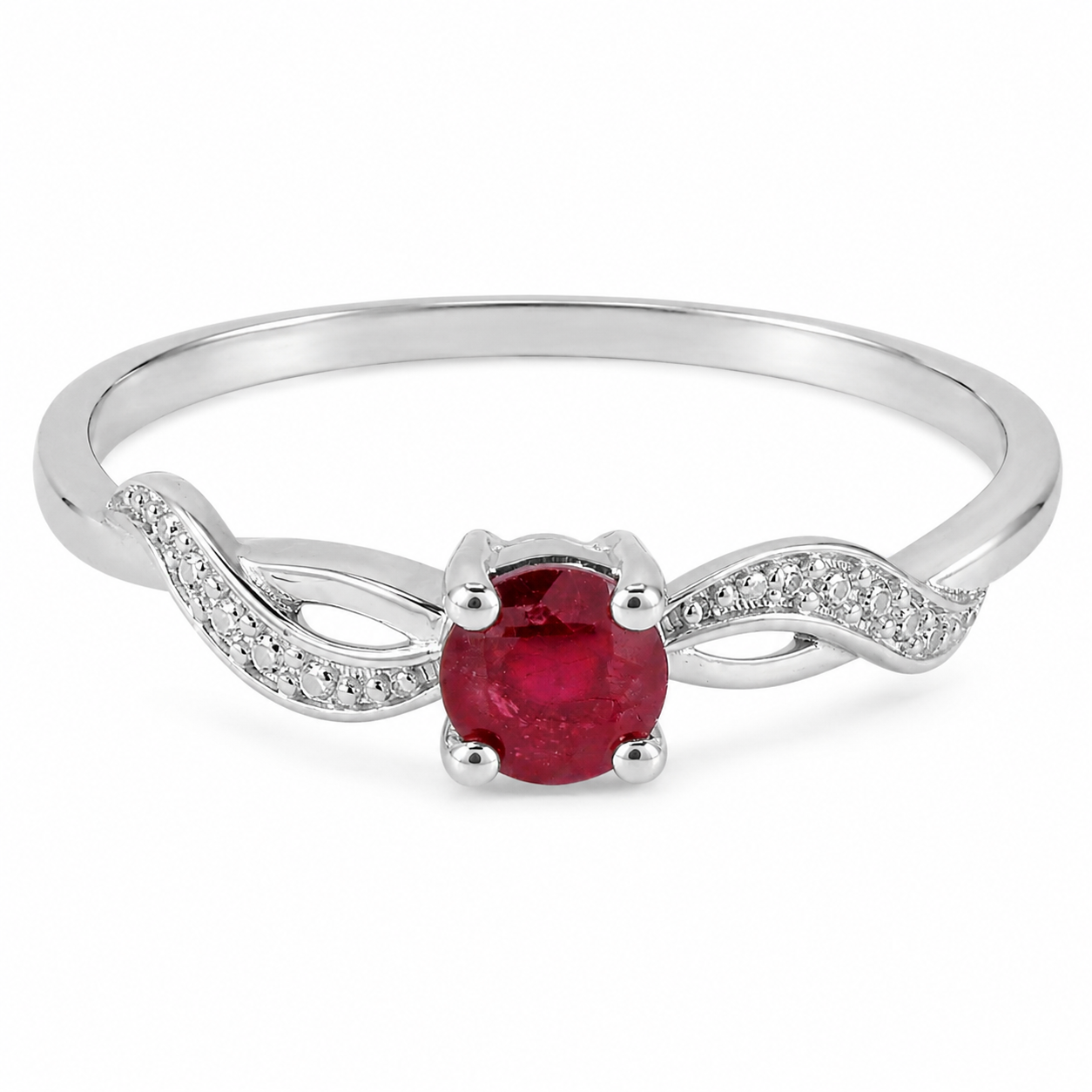 Gold Natural Ruby Diamond Ring