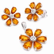 Gold Citrine Jewelry Set
