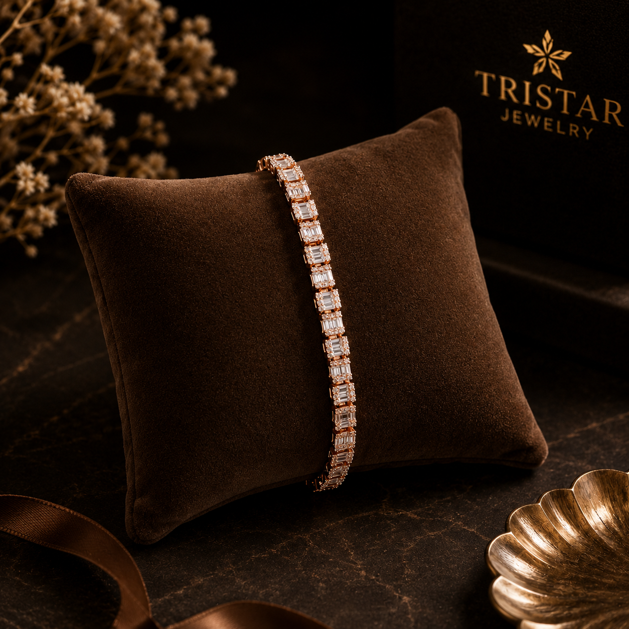 Rose Gold Tennis Designer Bracelet