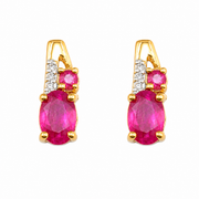 Natural Ruby & Diamond Jewelry Set