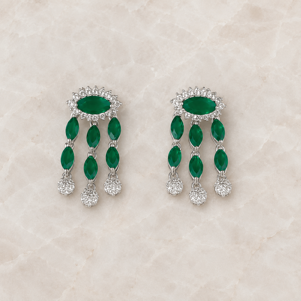 Emerald Green Chandelier Earrings