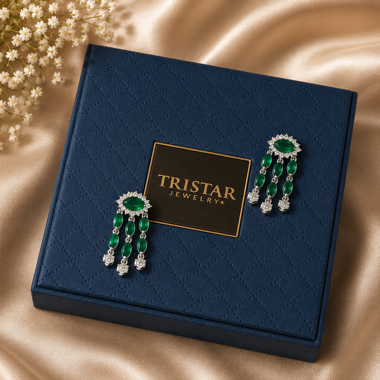 Emerald Green Chandelier Earrings