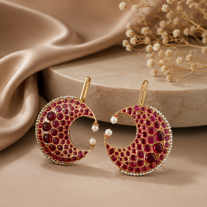 Silver Handmade Designer Royal Ear cuffs