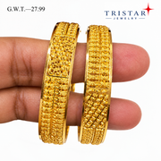 22K Gold Intricate Filigree Designer Bangles