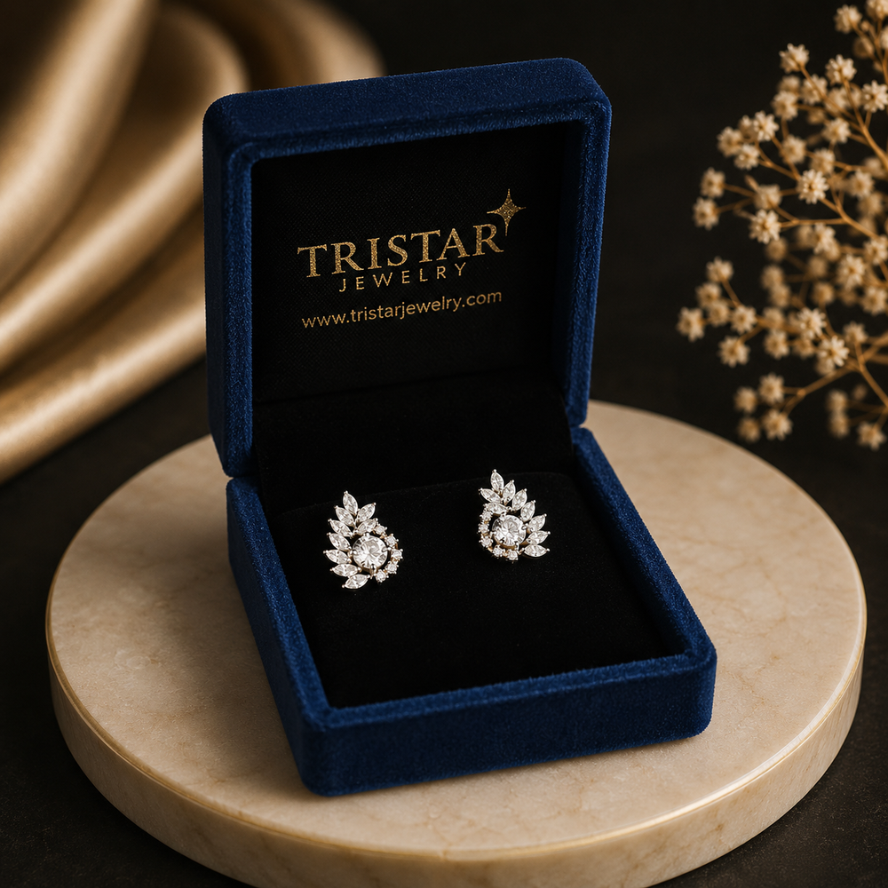 Luxe Silver Ear Studs