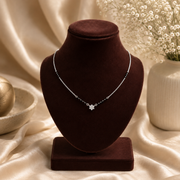 92.5 Silver Flower Gold Plated Mangalsutra