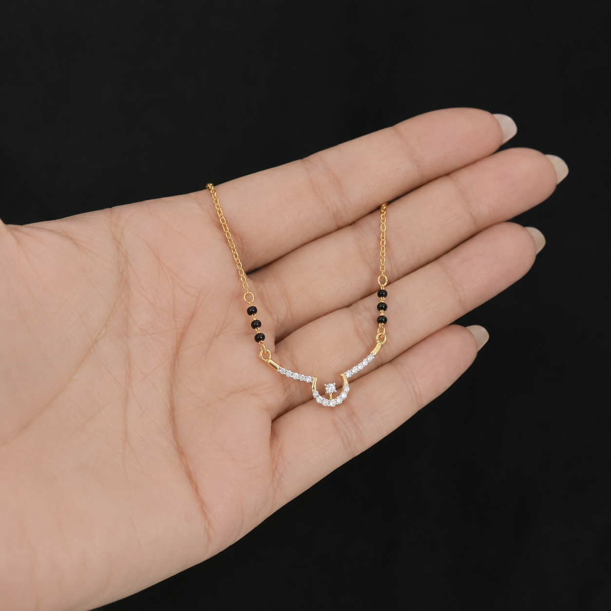 92.5 Silver Gold Plated Mangalsutra