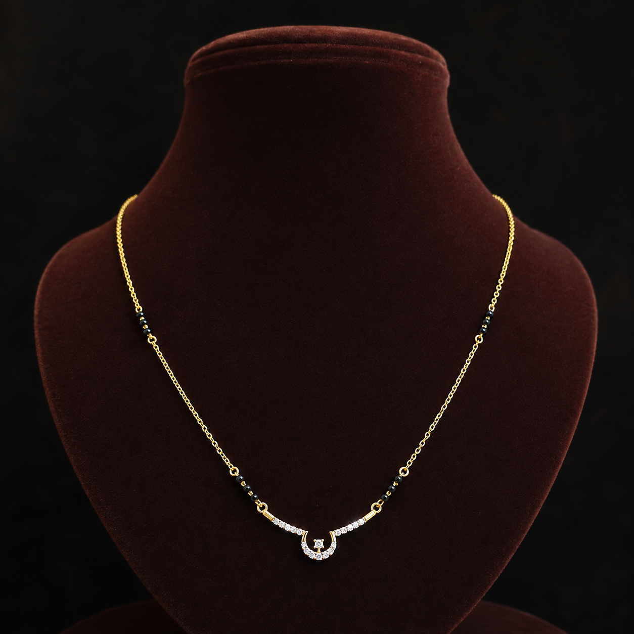 92.5 Silver Gold Plated Mangalsutra
