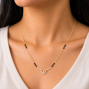 92.5 Silver Gold Plated Mangalsutra