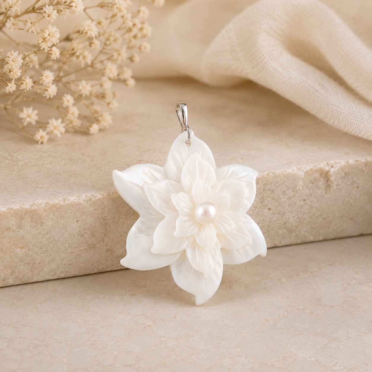 MOP Flower Pendant