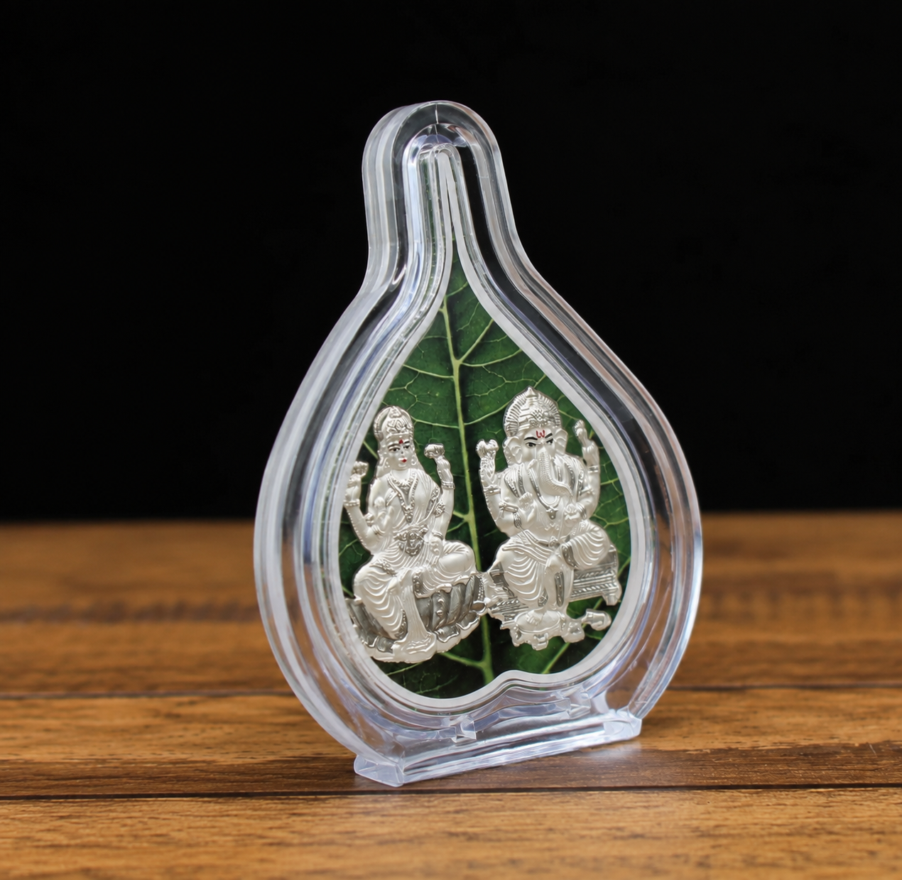 Silver Lakshmi Ganesh Decorative Idol Stand