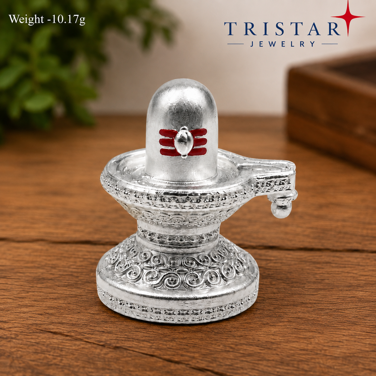 Silver Shivling Design Puja Idol
