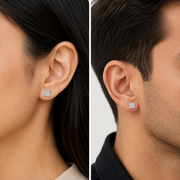 Silver Unisex Ear Studs