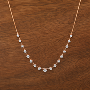 14K Rose Gold Lab-Grown Diamond Floral Necklace
