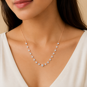 14K Rose Gold Lab-Grown Diamond Floral Necklace