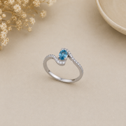 Silver Natural Gemstone Rings