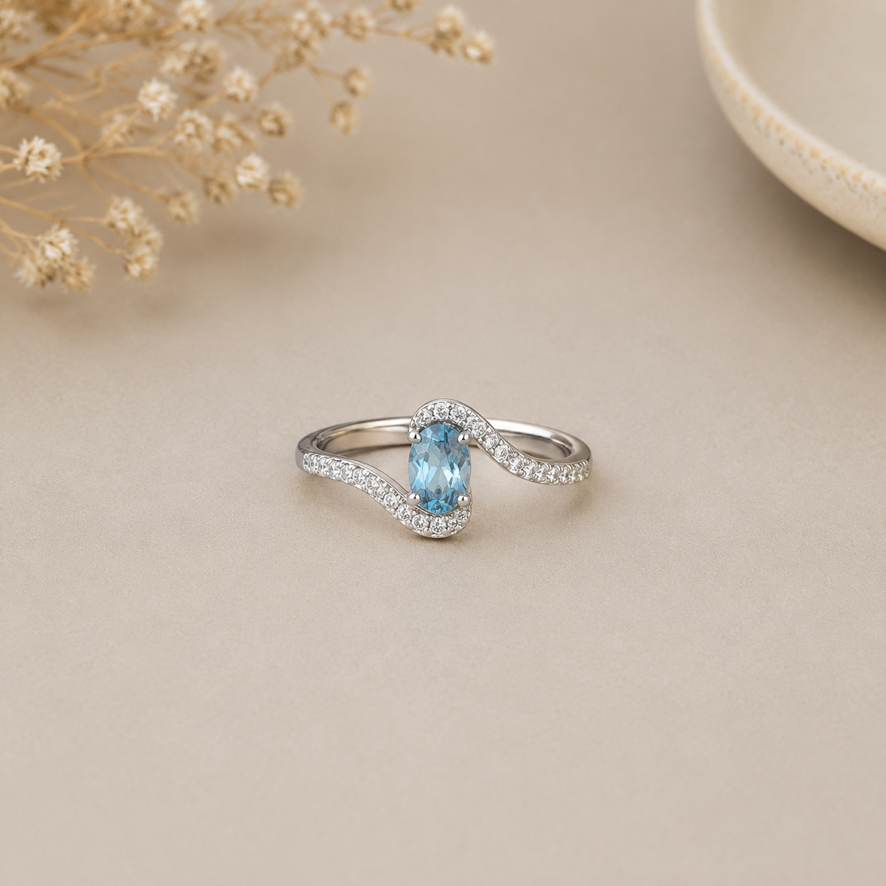 Silver Natural Gemstone Rings