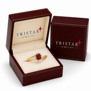 10K Gold Natural Ruby Diamond Ring