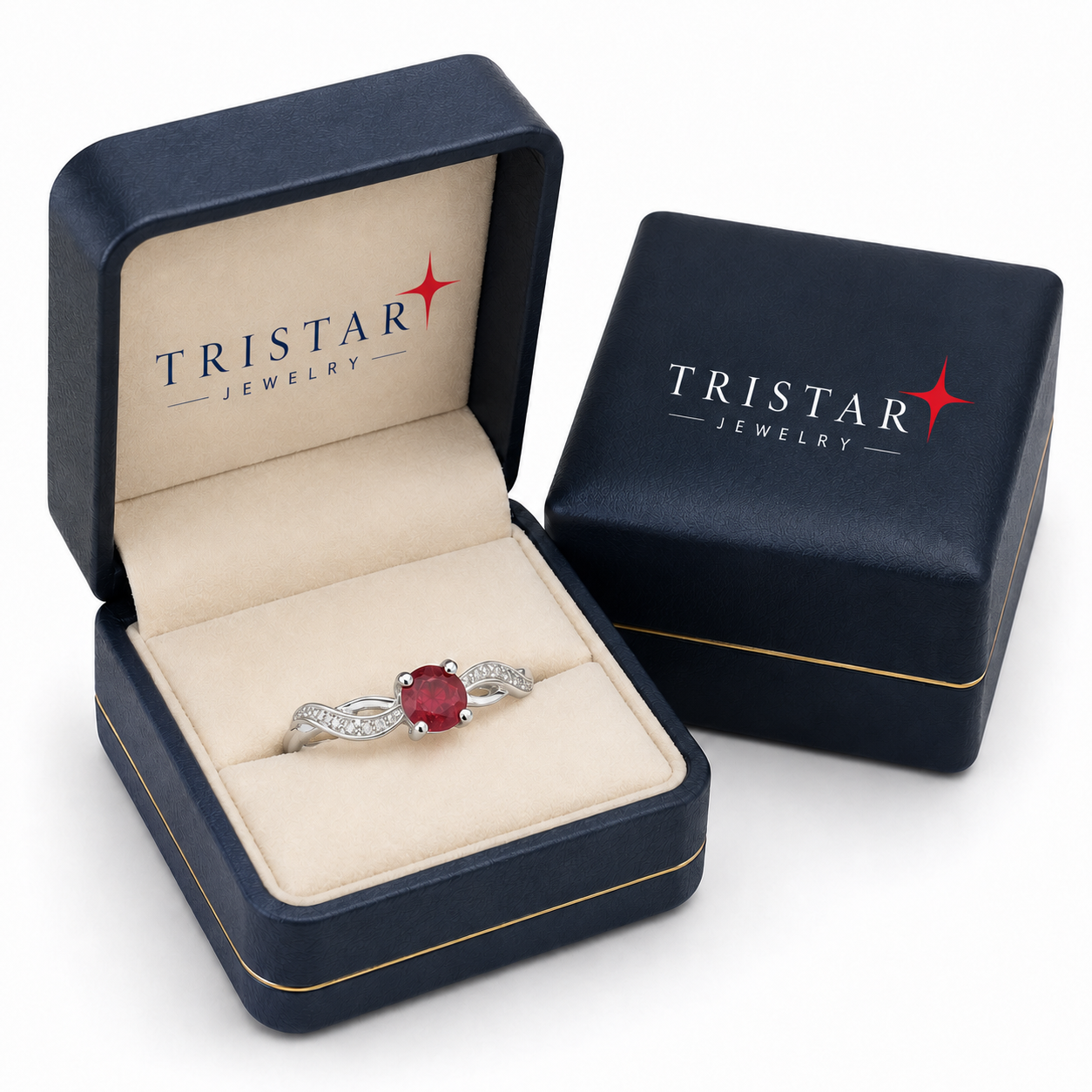 Gold Natural Ruby Diamond Ring