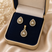 Silver Gold-Plated Pendant Set