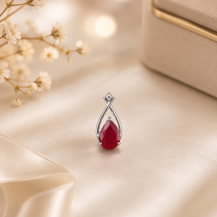 10K Gold Ruby Pendant