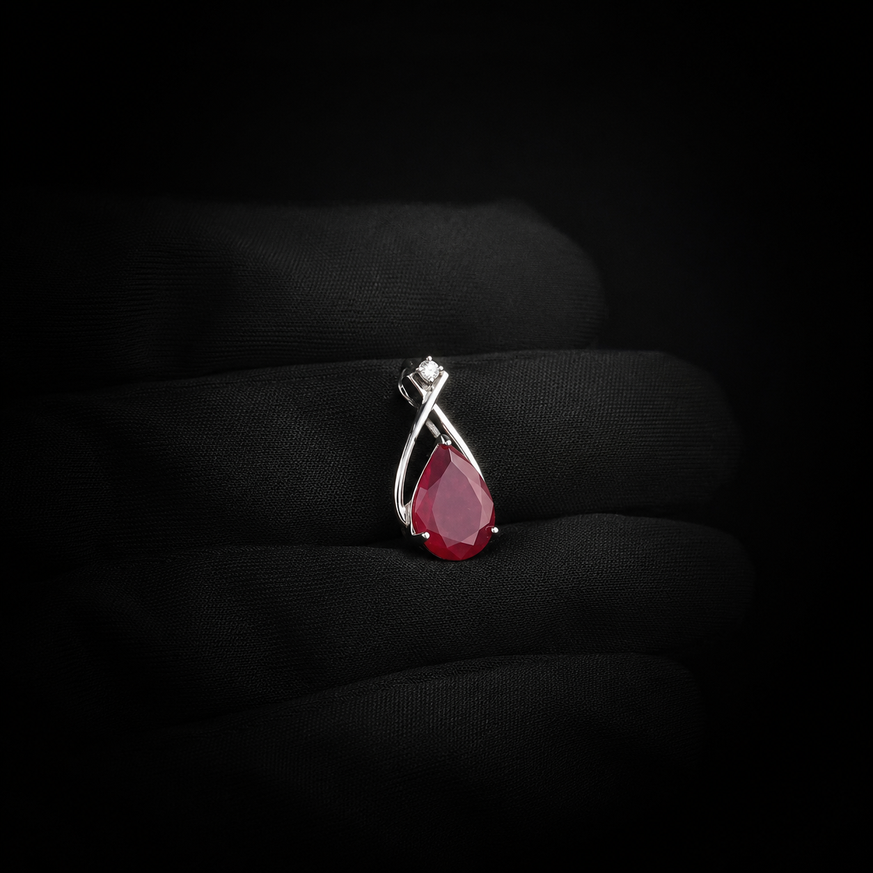 10K Gold Ruby Pendant