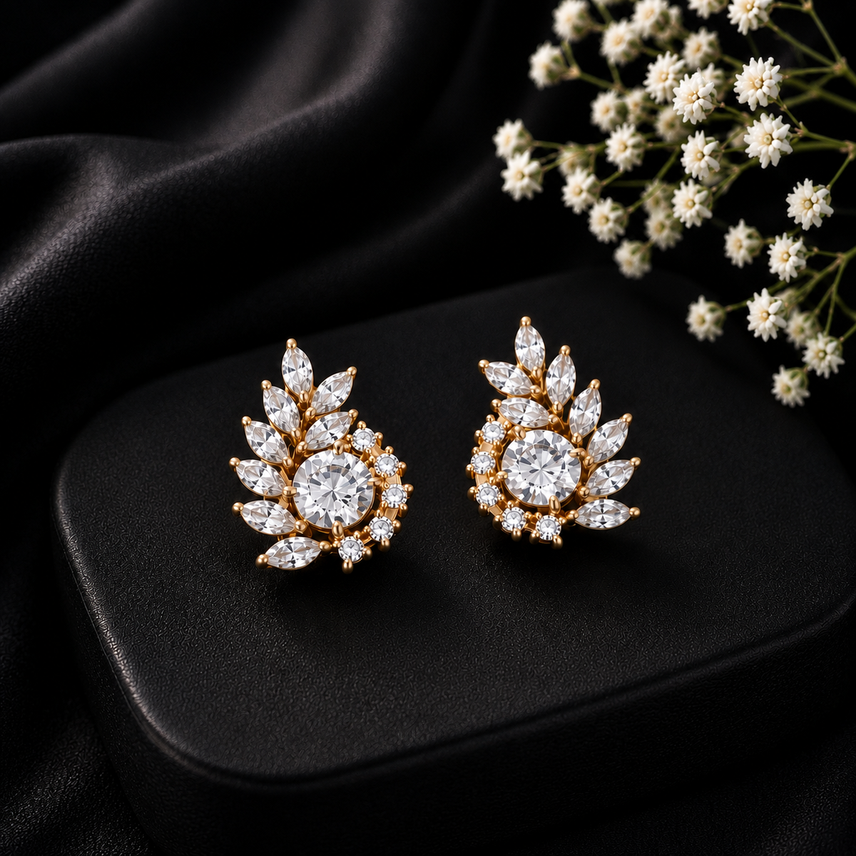 Luxe Silver Ear Studs