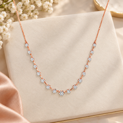 14K Rose Gold Lab-Grown Diamond Floral Necklace