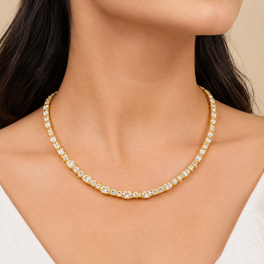 Lab Grown Diamond Tennis Necklace