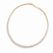 Luxury Gold Diamond Tennis Necklace