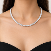 Luxury Tennis Necklace Gold with Brilliant-Cut Diamonds | Premium Diamond Necklace