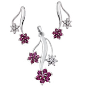 Exquisite Floral Pendant Set