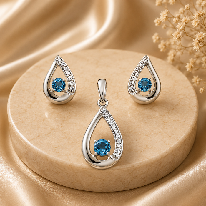 Pear Shape Elegant Jewelry Set