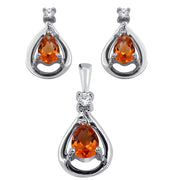 Minimal Teardrop Pendant Set
